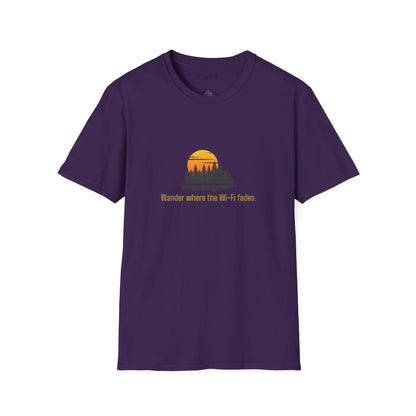 Unisex T-Shirt - Wander Where the Wi-Fi Fades