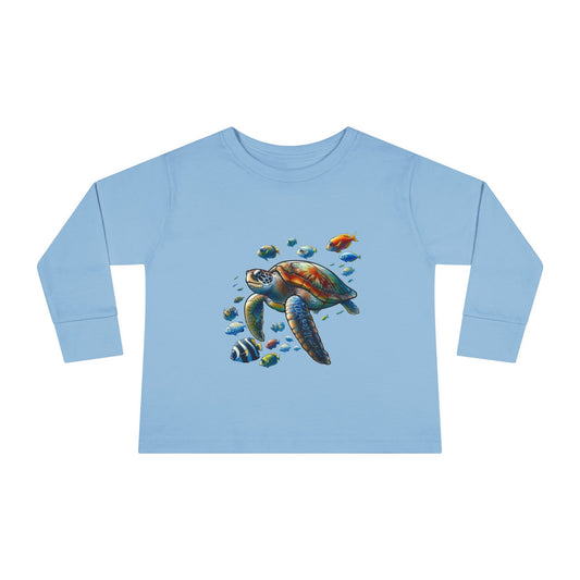 Toddler Long Sleeve T-Shirt - Sea Turtle Design