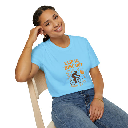 Unisex T-Shirt - Cyclist Clip in, Zone Out