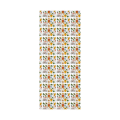 Eco-Friendly Adventurous Hiking & Camping Themed Gift Wrap Paper