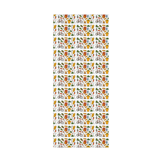 Eco-Friendly Adventurous Hiking & Camping Themed Gift Wrap Paper