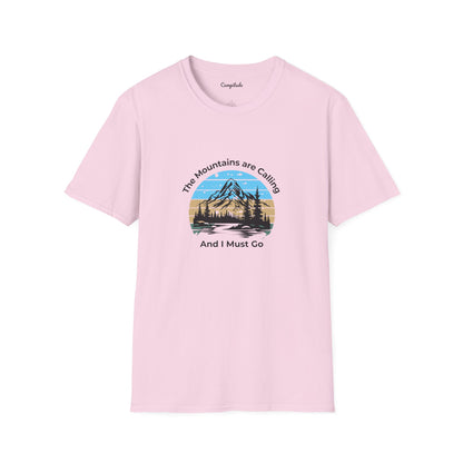Unisex T-Shirt - The Mountains are Calling and I Must Go (front logo only)