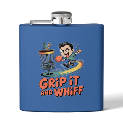 Disc Golf Flask -  Fun Grip It and Whiff Design