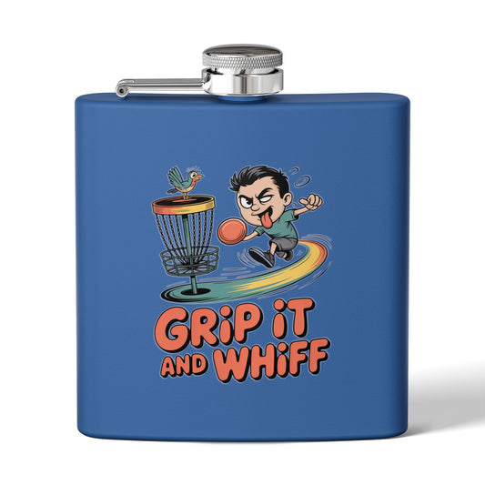Disc Golf Flask -  Fun Grip It and Whiff Design