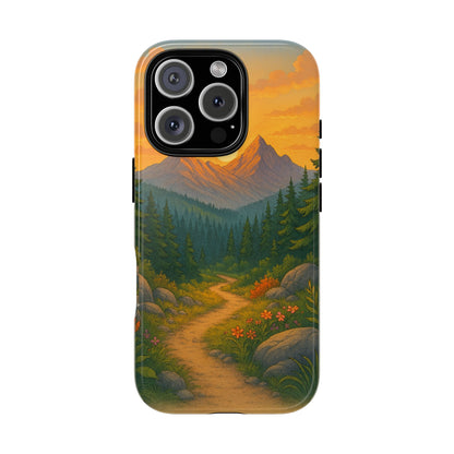 Tough Phone Case - Sunset Mountain Design