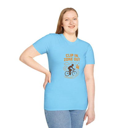 Unisex T-Shirt - Cyclist Clip in, Zone Out