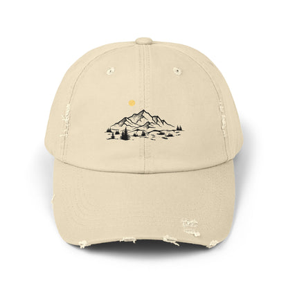 Distressed Cap - Mountain Design