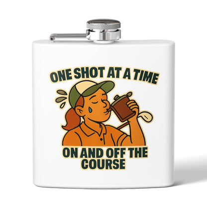 Golf Flask -  One Shot at a Time On and Off the Course Design