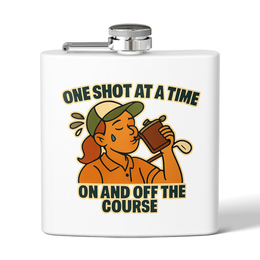 Golf Flask -  One Shot at a Time On and Off the Course Design