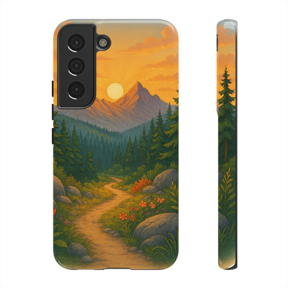 Tough Phone Case - Sunset Mountain Design