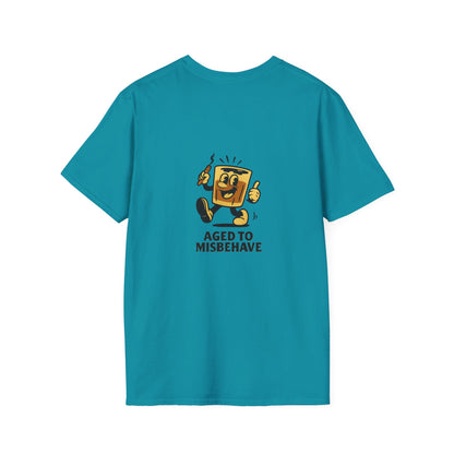 Unisex T-Shirt - Aged to Misbehave - Scotch/Bourbon (2-sided graphic)