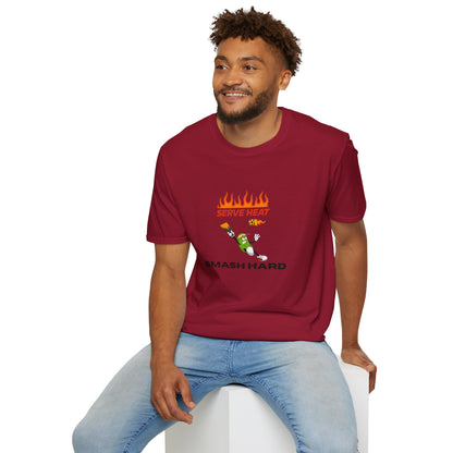 Unisex T-Shirt - Serve Heat Smash Hard