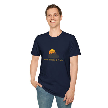 Unisex T-Shirt - Wander Where the Wi-Fi Fades