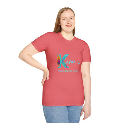 Unisex T-Shirt - Kayak, Paddle, Explore, Repeat