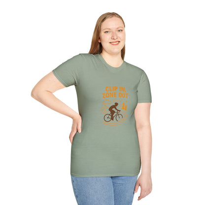 Unisex T-Shirt - Cyclist Clip in, Zone Out