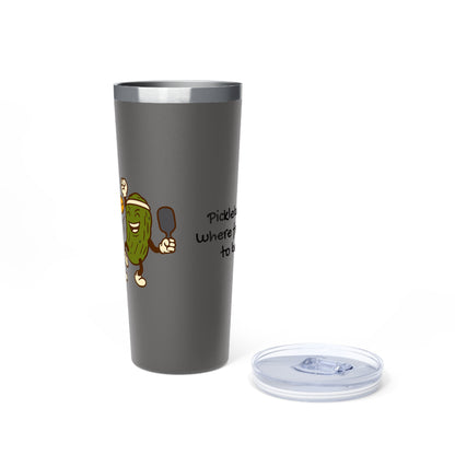 Stainless Steel Tumbler - Pickleball Doubles: Where Friendships Go To be Tested, 22oz