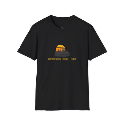 Unisex T-Shirt - Wander Where the Wi-Fi Fades