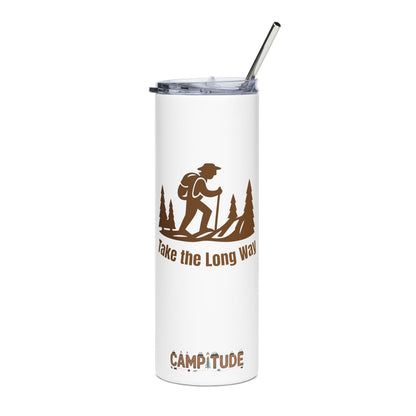 Stainless Steel Tumbler - Trail Tested Hiking Tumbler (Brown), 20oz