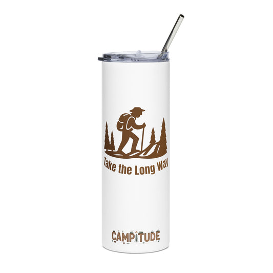 Stainless Steel Tumbler - Trail Tested Hiking Tumbler (Brown), 20oz