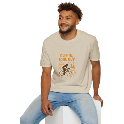 Unisex T-Shirt - Cyclist Clip in, Zone Out