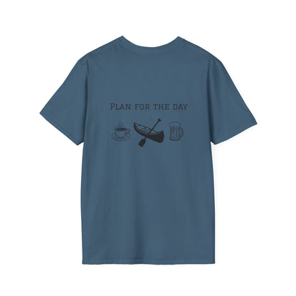 Unisex T-Shirt - Plan for the Day Canoeing & Beer (2-sided graphic)