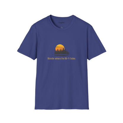 Unisex T-Shirt - Wander Where the Wi-Fi Fades