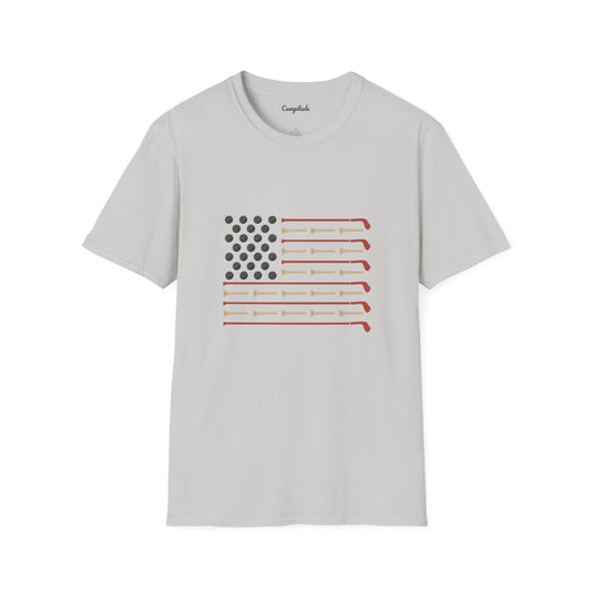 Unisex T-Shirt - Vintage Golf Patriotic American Flag