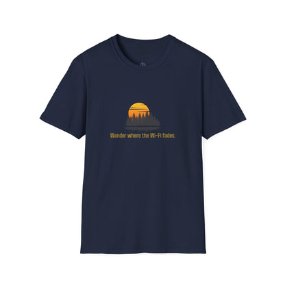 Unisex T-Shirt - Wander Where the Wi-Fi Fades