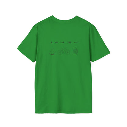 Unisex T-Shirt - Plan for the Day Bicycle & Beer (2-sided graphic)