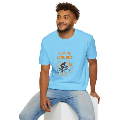 Unisex T-Shirt - Cyclist Clip in, Zone Out