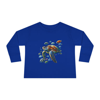 Toddler Long Sleeve T-Shirt - Sea Turtle Design