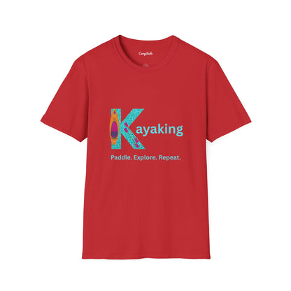 Unisex T-Shirt - Kayak, Paddle, Explore, Repeat