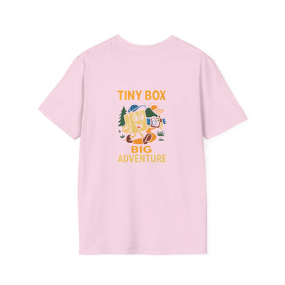 Unisex T-Shirt - Tiny Box, Big Adventure (2-sided graphic)