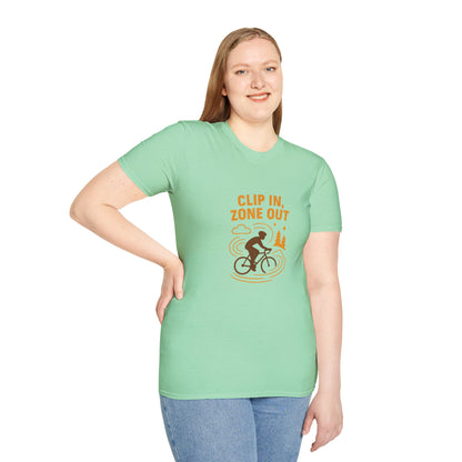 Unisex T-Shirt - Cyclist Clip in, Zone Out