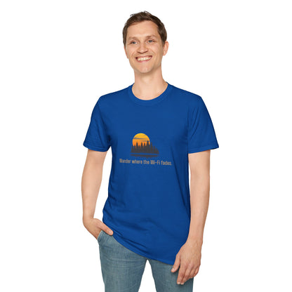 Unisex T-Shirt - Wander Where the Wi-Fi Fades