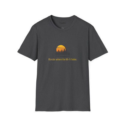 Unisex T-Shirt - Wander Where the Wi-Fi Fades