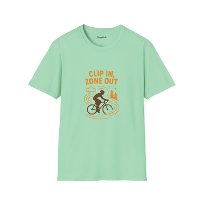 Unisex T-Shirt - Cyclist Clip in, Zone Out