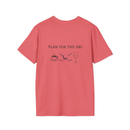 Unisex T-Shirt - Plan for the Day Golf & Wine (2-sided graphic)