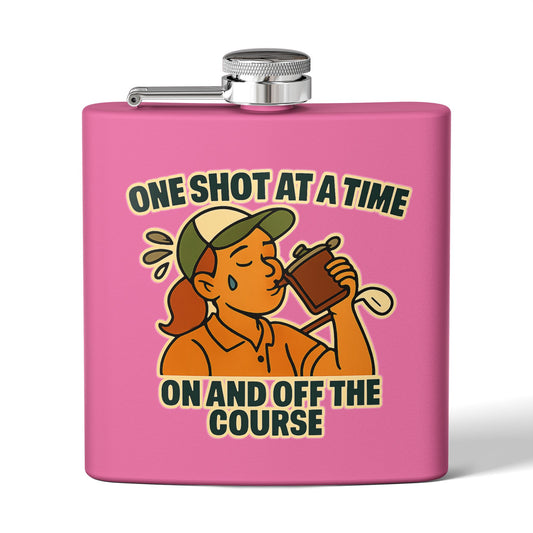 Golf Flask -  One Shot at a Time On and Off the Course Design