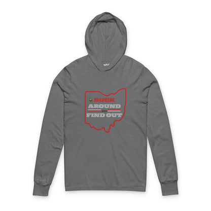 Unisex Hooded Long Sleeve Tee - Buck Around Find Out