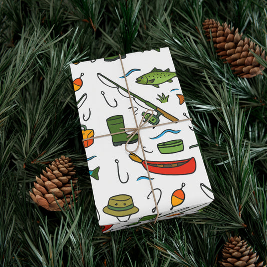 Eco-Friendly Fishing-Themed Gift Wrap Paper
