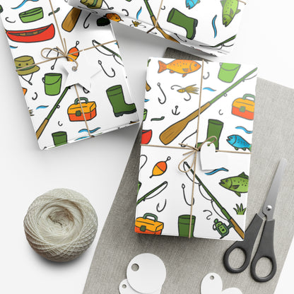 Eco-Friendly Fishing-Themed Gift Wrap Paper