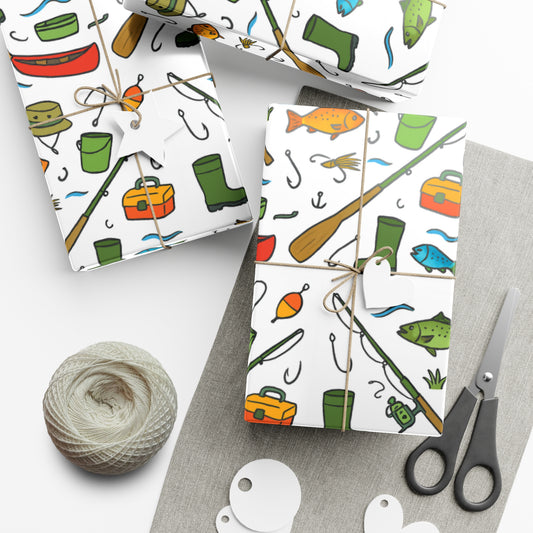 Eco-Friendly Fishing-Themed Gift Wrap Paper