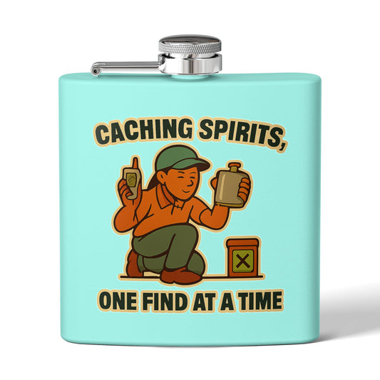 Geocache Flask -  Caching Spirits, One Find at a Time Design