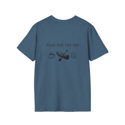 Unisex T-Shirt - Plan for the Day Canoeing & Bourbon (2-sided graphic)