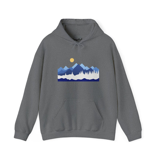 Unisex Hoodie - Mountain View with Sun