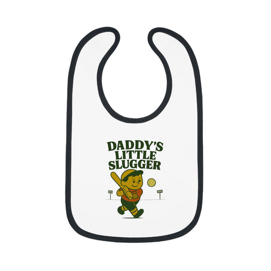 Cute baby Bib - Daddy's Little Slugger - Boy