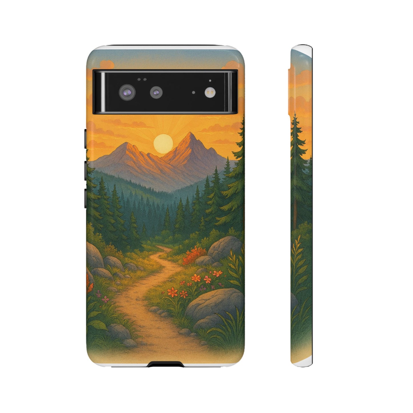 Tough Phone Case - Sunset Mountain Design