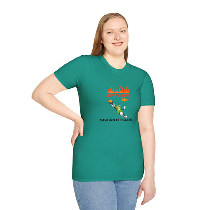 Unisex T-Shirt - Serve Heat Smash Hard