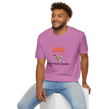 Unisex T-Shirt - Serve Heat Smash Hard